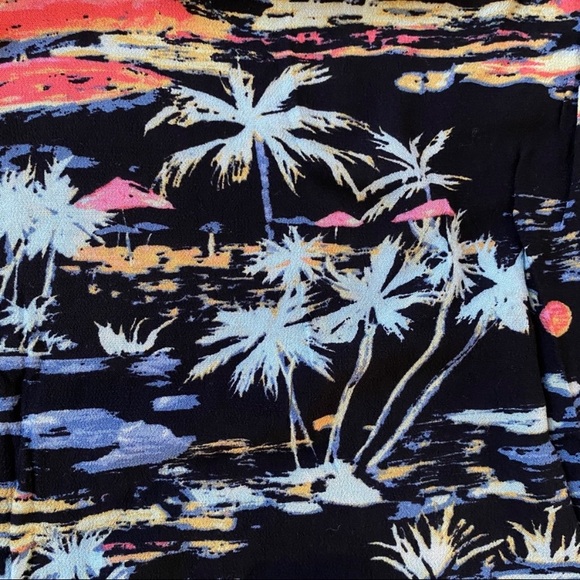 Free People Black Multicolor Wide-Leg Pants Lounge - Picture 6 of 11